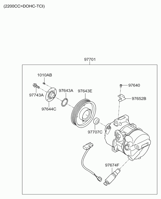 KIA-HYUNDAI 977012P250 - Compresor, climatizare aaoparts.ro