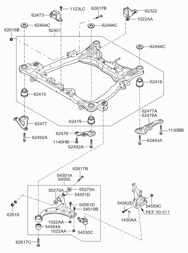 KIA 54500-4D002 - Brat, suspensie roata aaoparts.ro