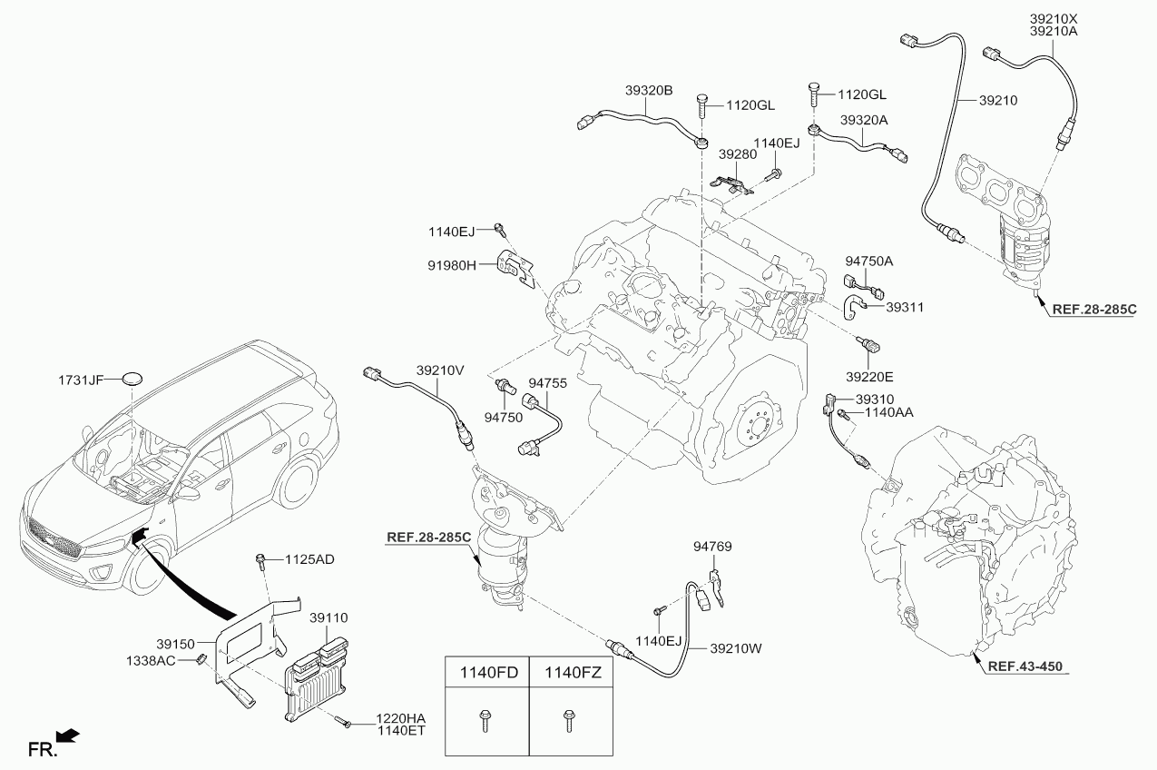 KIA 39210 3CBB0 - Sonda Lambda aaoparts.ro