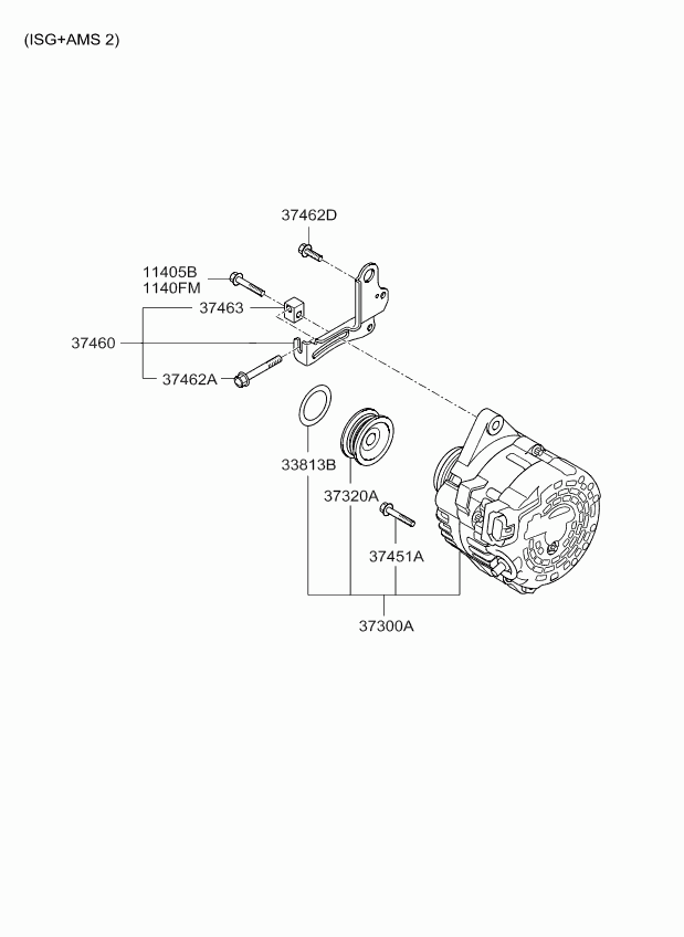 KIA-HYUNDAI 3730003805 - Generator / Alternator aaoparts.ro