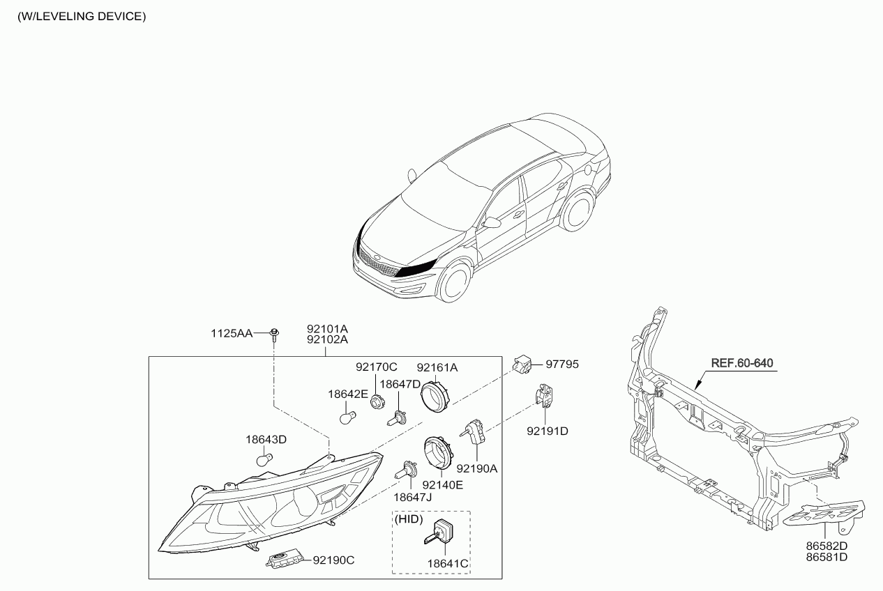 Hyundai 18647-35006 - Bec, far faza lunga aaoparts.ro