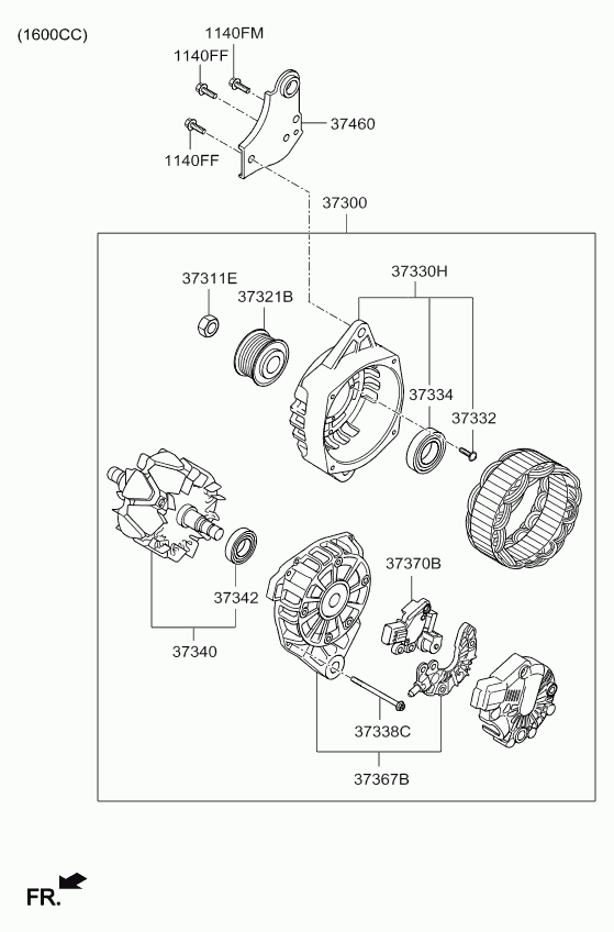 Hyundai (BEIJING) 37300-2B610 - Generator / Alternator aaoparts.ro