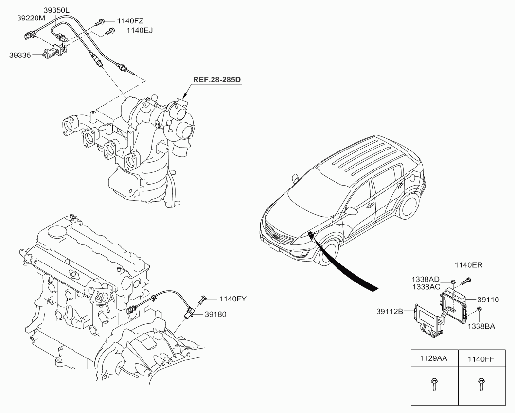 KIA 393504A410 - Sonda Lambda aaoparts.ro