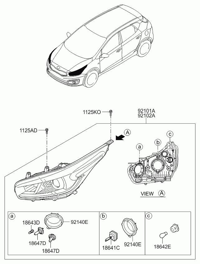 KIA-HYUNDAI 92101-A2220 - Far aaoparts.ro