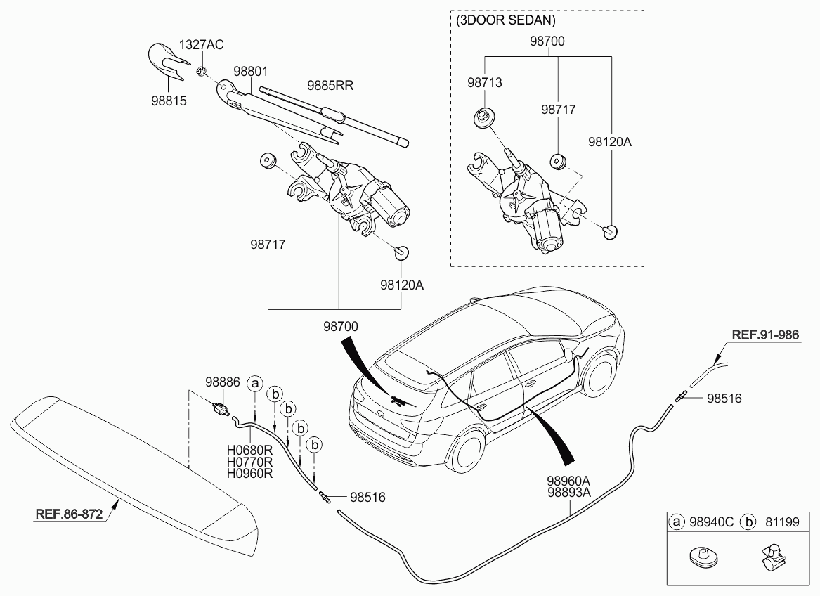 KIA-HYUNDAI 98850 A2000 - Lamela stergator aaoparts.ro