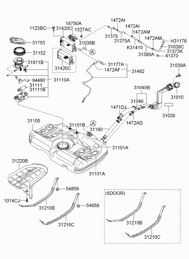 KIA 319112F000 - Filtru combustibil aaoparts.ro