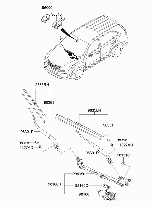 KIA-HYUNDAI 98351-2M100 - Lamela stergator aaoparts.ro