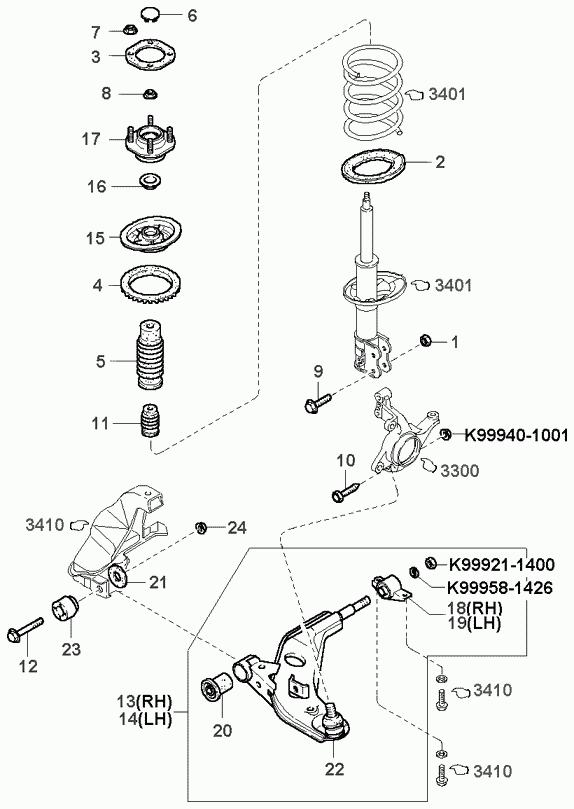 KIA 0K9A2-34-470 - Suport,trapez aaoparts.ro