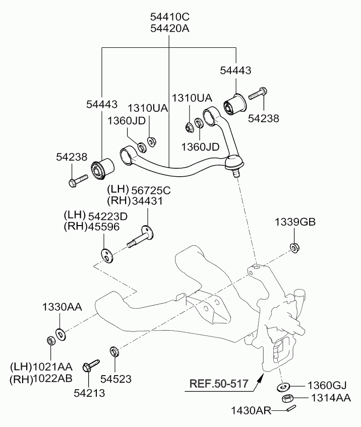 Hyundai 54220-3E600 - Surub corectare inclinare aaoparts.ro