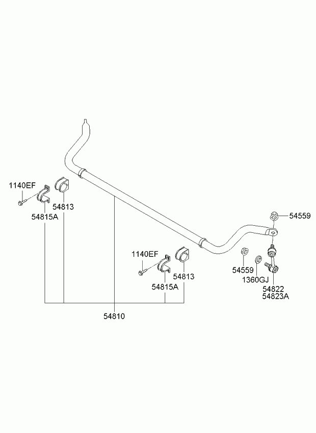 KIA 54813-3E000 - Cuzinet, stabilizator aaoparts.ro