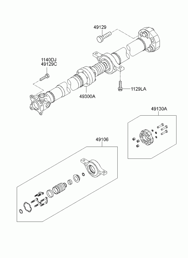 Hyundai 49300-2P100 - Suport, ax cardanic aaoparts.ro