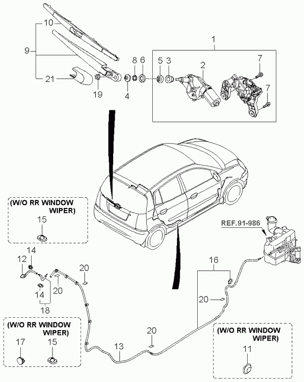 KIA-HYUNDAI 9881207100 - Capac, brat stergator parbriz aaoparts.ro