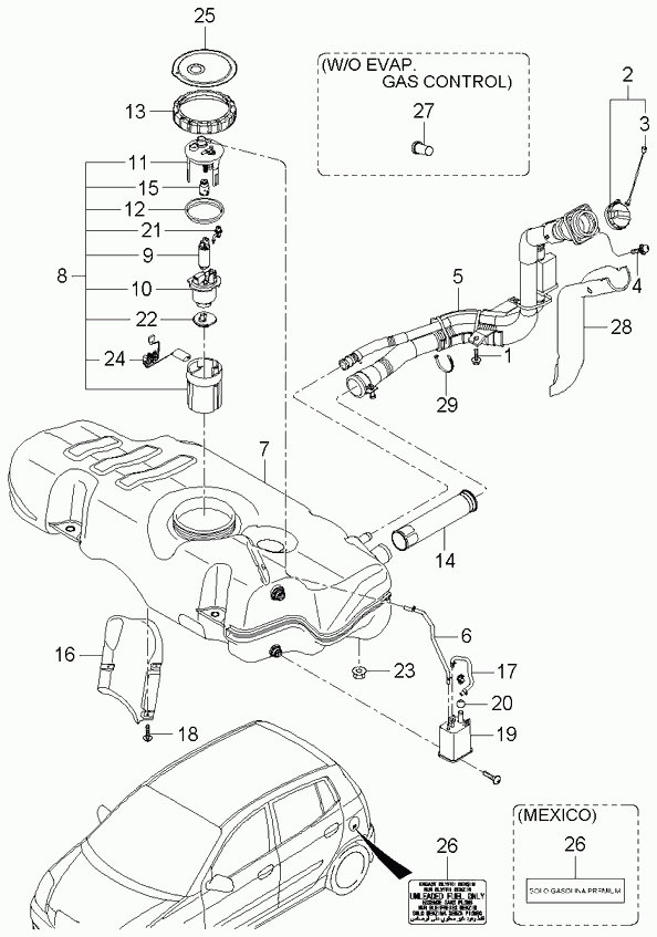 KIA 31110-07000 - Pompa combustibil aaoparts.ro