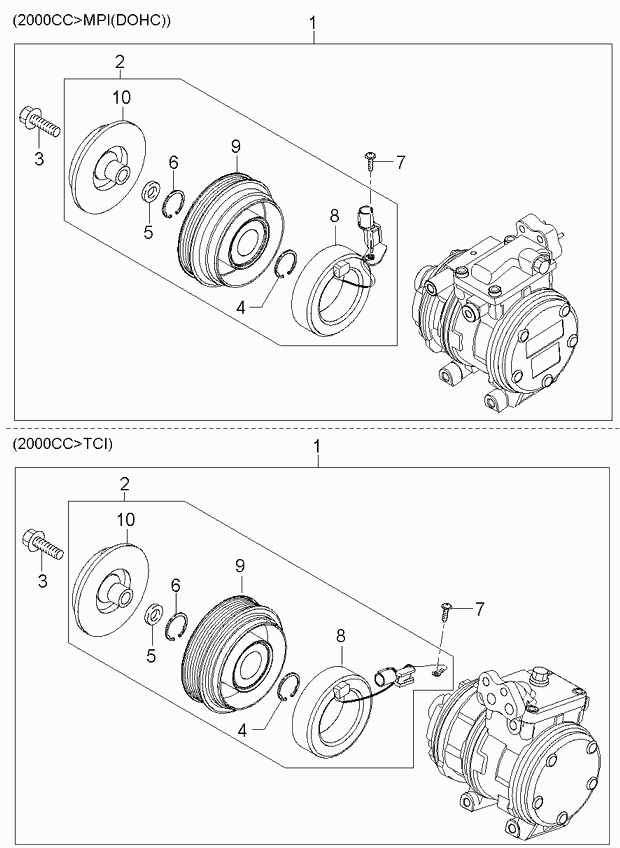 KIA-HYUNDAI 97701-2F200 - Compresor, climatizare aaoparts.ro