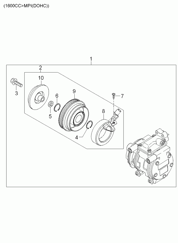 KIA-HYUNDAI 97701-2F200 - Compresor, climatizare aaoparts.ro