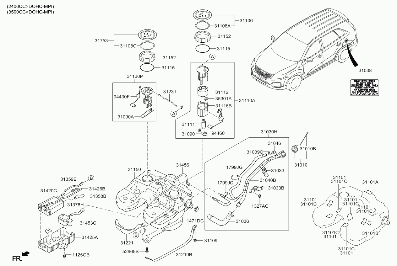 KIA-HYUNDAI 311102P900 - Modul alimentare combustibil aaoparts.ro