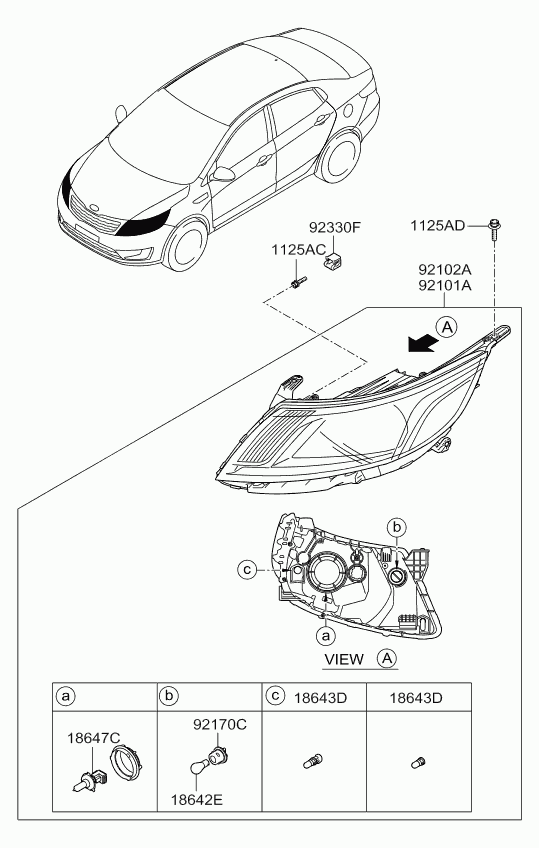 KIA-HYUNDAI 18647-61566 - Bec, proiector ceata aaoparts.ro