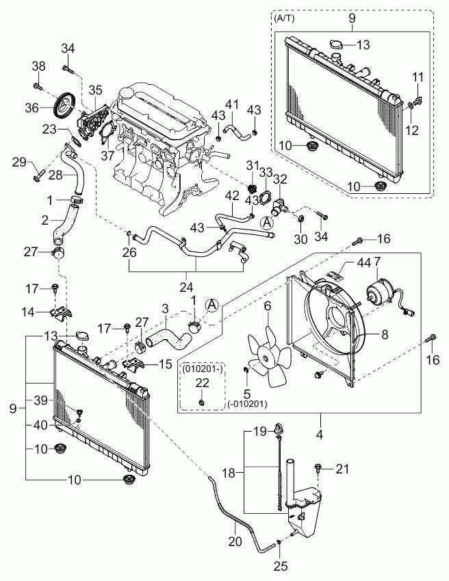 KIA-HYUNDAI 0K2C6-15-205A - Buson,radiator aaoparts.ro