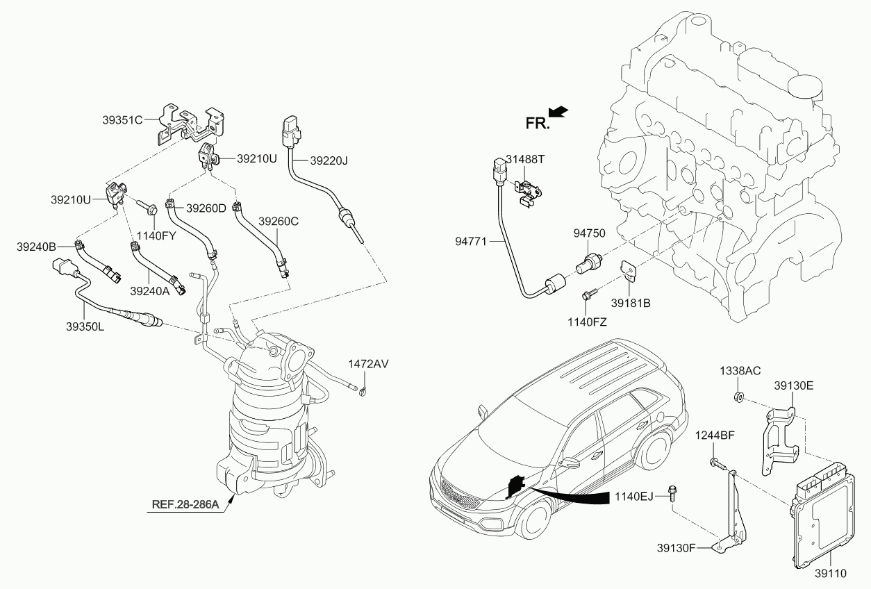 KIA 393502A410 - Sonda Lambda aaoparts.ro