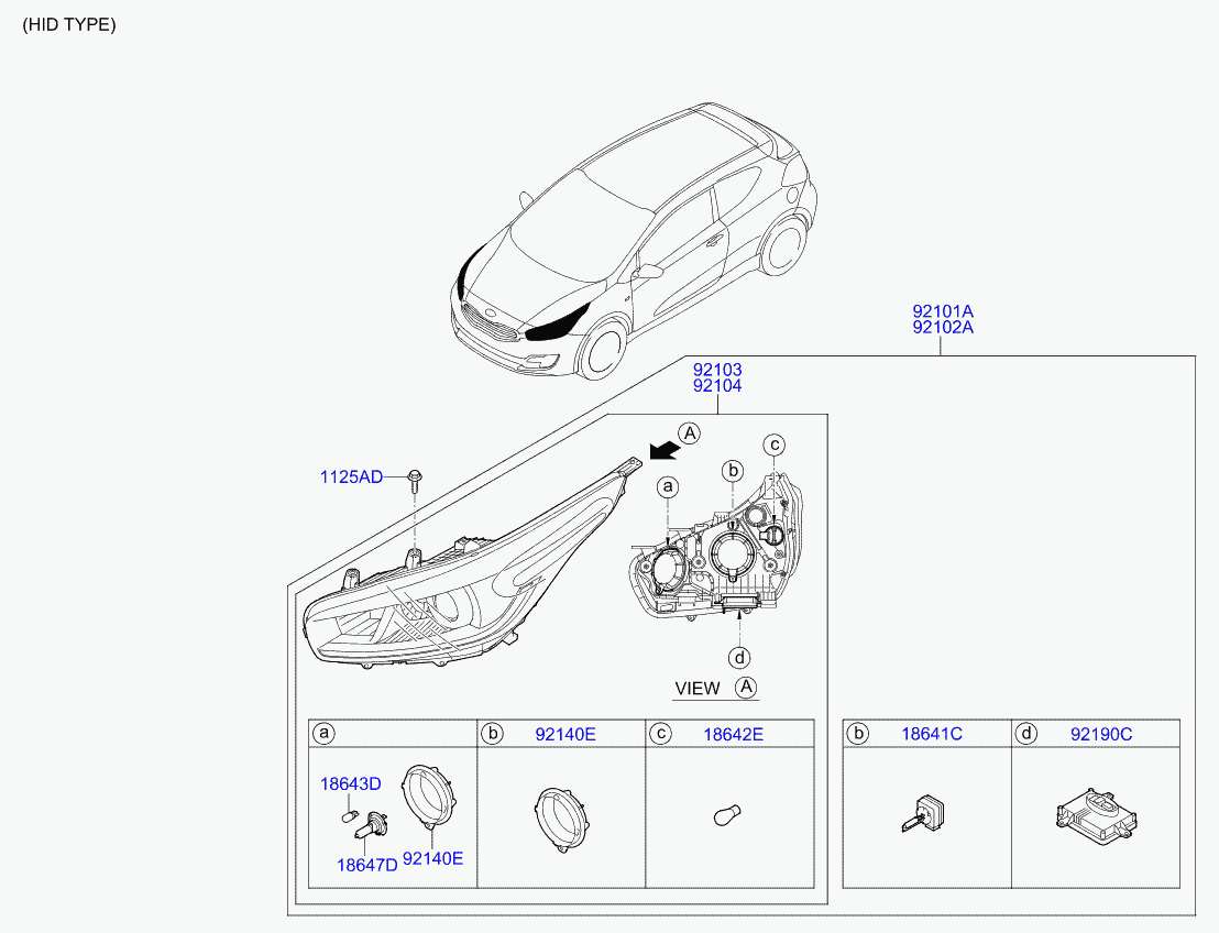 KIA-HYUNDAI 92101-A2220 - Far aaoparts.ro