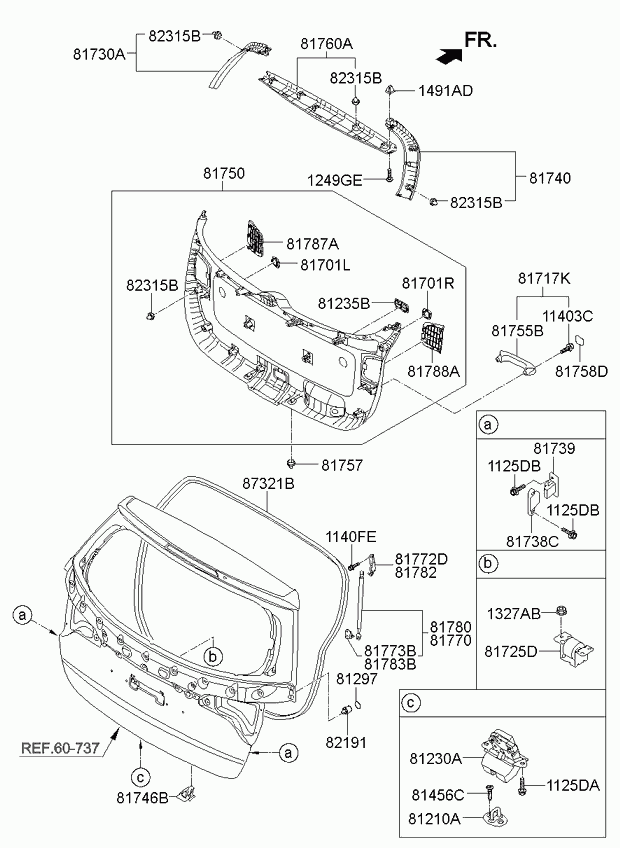 KIA 817702P501 - Amortizor portbagaj aaoparts.ro