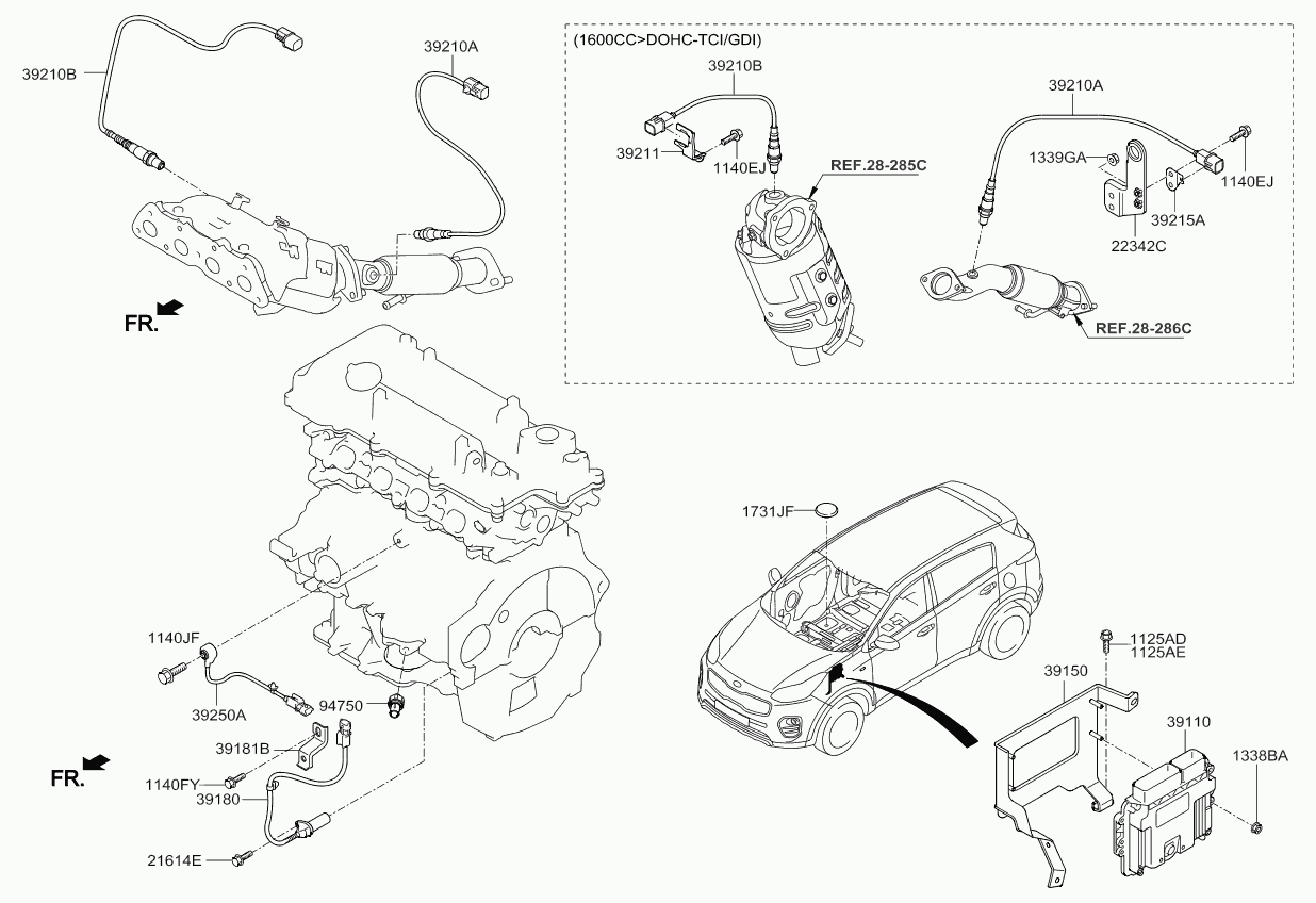 KIA 39210 2B350 - Sonda Lambda aaoparts.ro