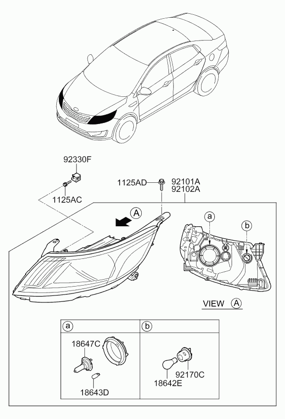 KIA-HYUNDAI 18647-61566 - Bec, proiector ceata aaoparts.ro