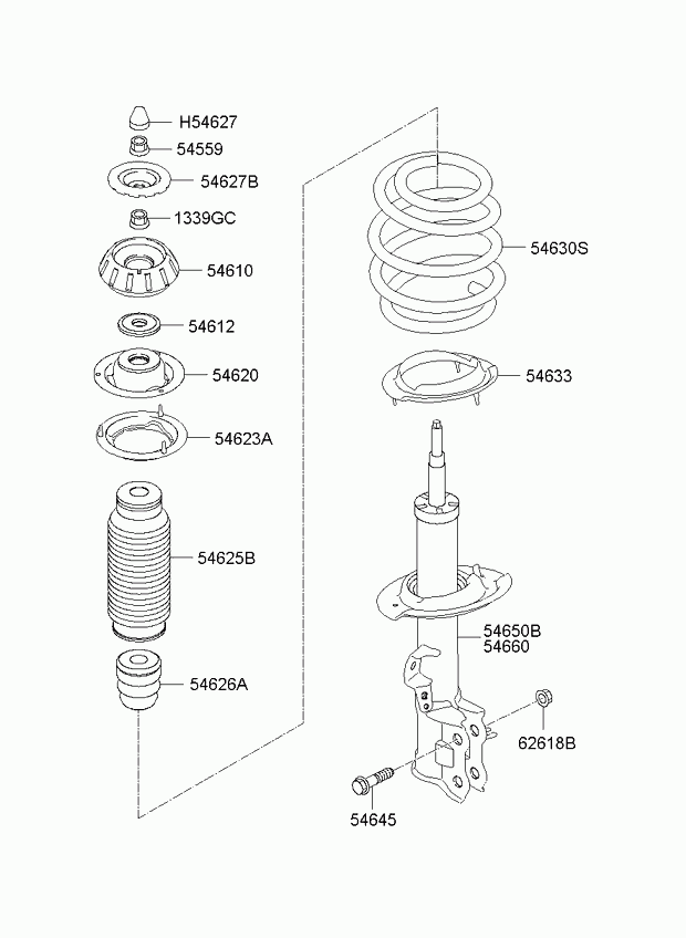 KIA 54611-1P000 - Rulment sarcina suport arc aaoparts.ro