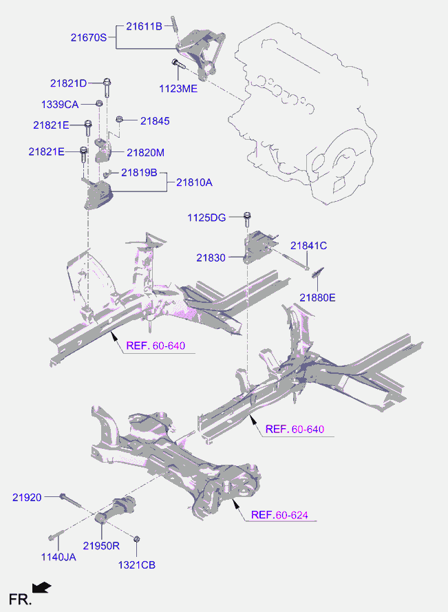 KIA-HYUNDAI 21950-G3000 - Suport motor aaoparts.ro