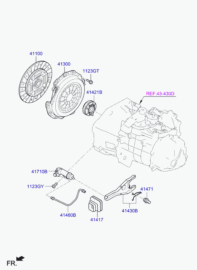 Hyundai 4110026080 - Set ambreiaj aaoparts.ro