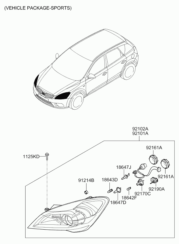 KIA-HYUNDAI 92102-1H070 - Far aaoparts.ro