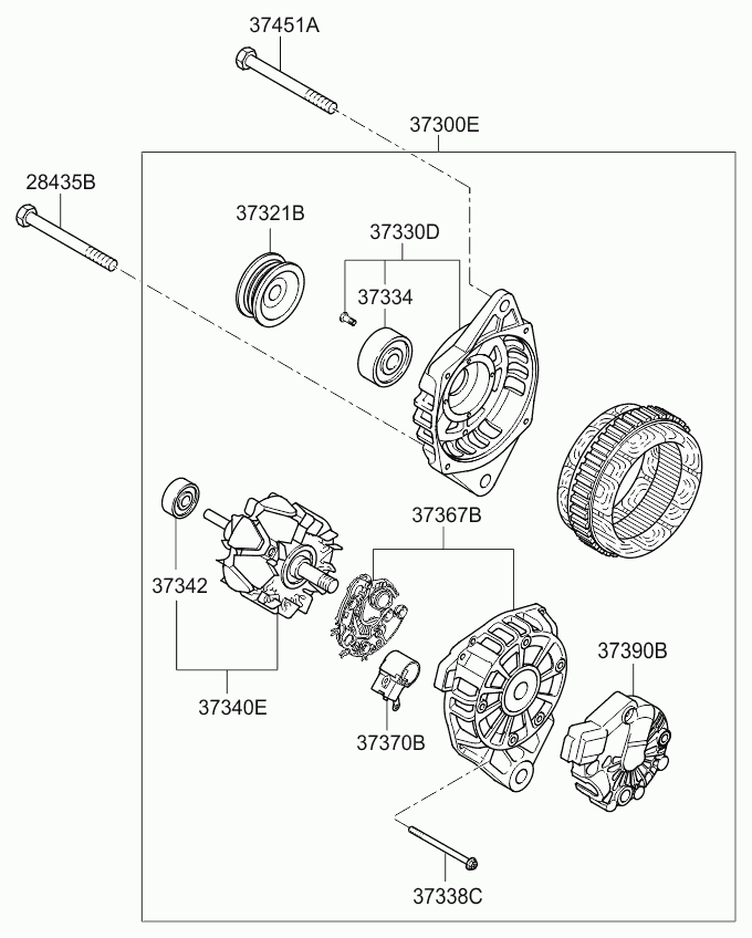 KIA 37300-2A500 - Generator / Alternator aaoparts.ro