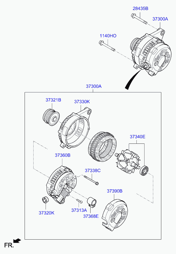 Hyundai (BEIJING) 37368-2A700 - Suport perii aaoparts.ro