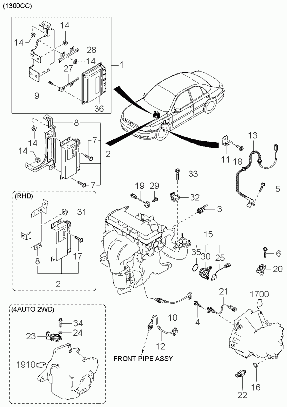 KIA-HYUNDAI 0K32B-18-861 - Sonda Lambda aaoparts.ro