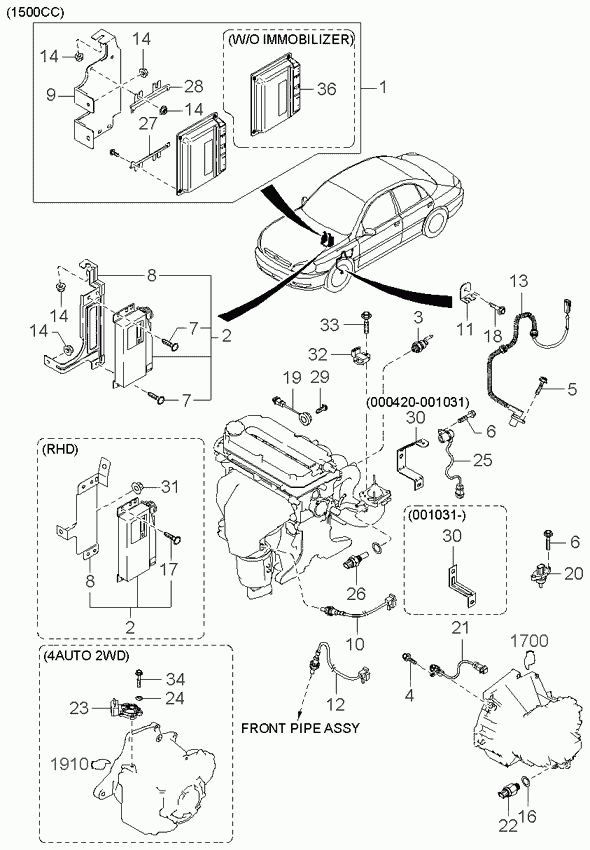 KIA-HYUNDAI 0K32B-18-861 - Sonda Lambda aaoparts.ro