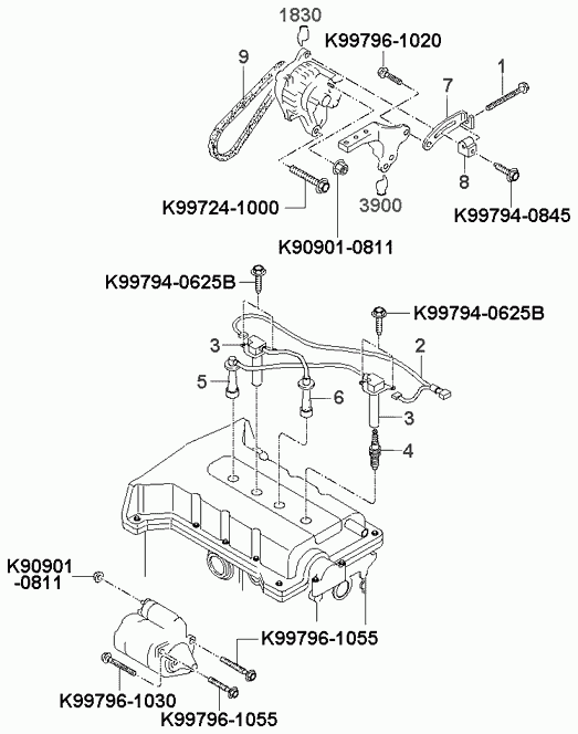 KIA-HYUNDAI 0K247-18-100A - Bobina de inductie aaoparts.ro