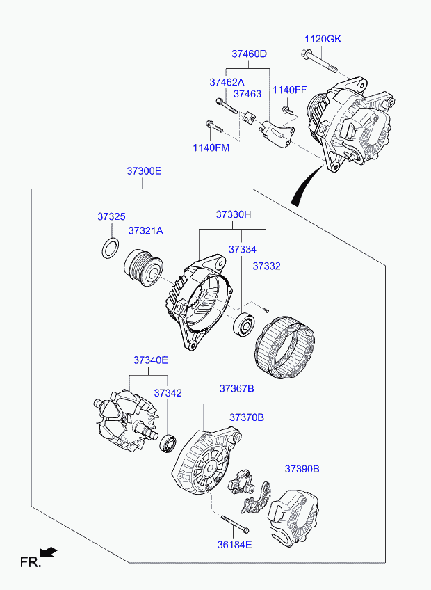 Hyundai (BEIJING) 37370-2E300 - Regulator, alternator aaoparts.ro