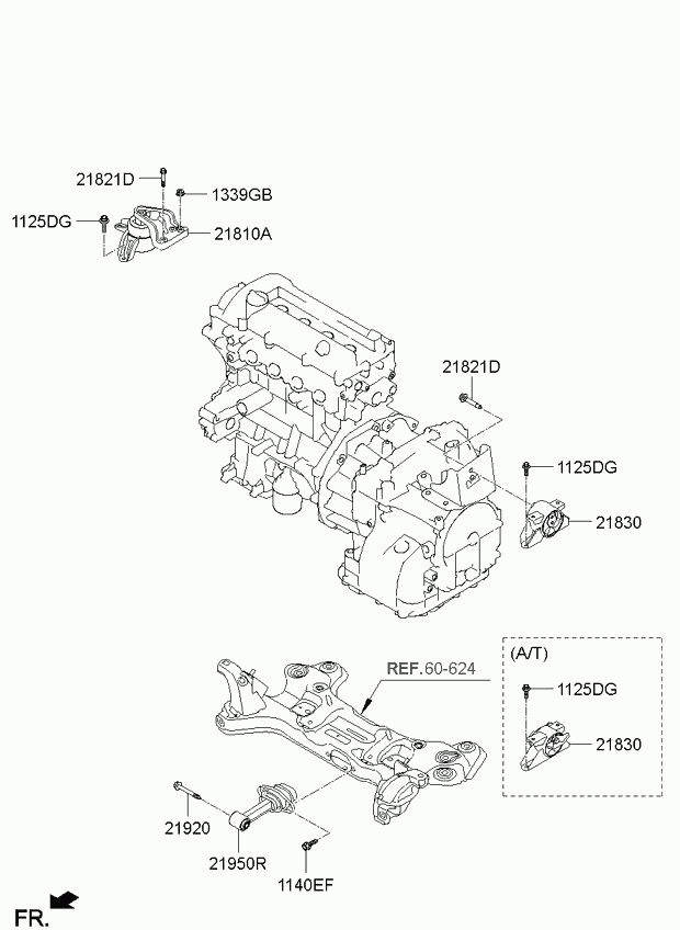 KIA-HYUNDAI 218101Y100 - Suport motor aaoparts.ro