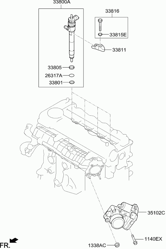 Hyundai 338002A610 - Injector assy - fuel aaoparts.ro