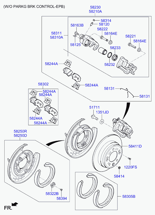 KIA 58302D4A65 - Set placute frana,frana disc aaoparts.ro