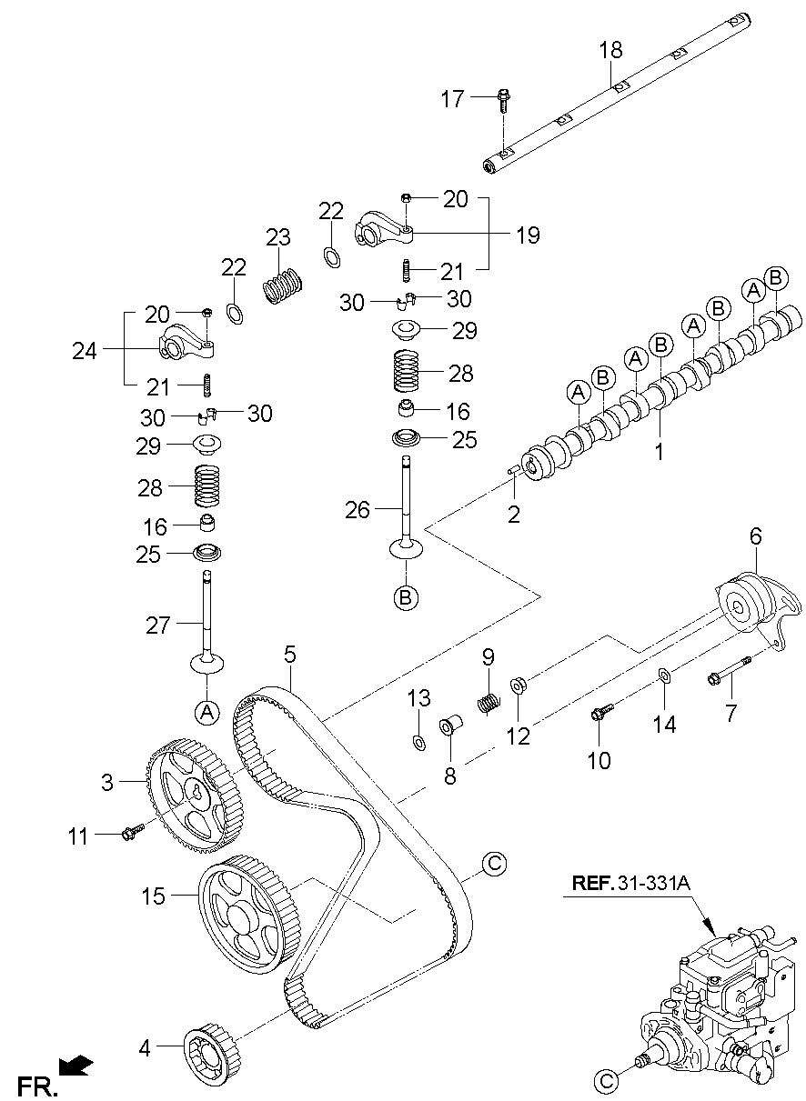 KIA 24317-42000 - Rola intinzator,curea distributie aaoparts.ro