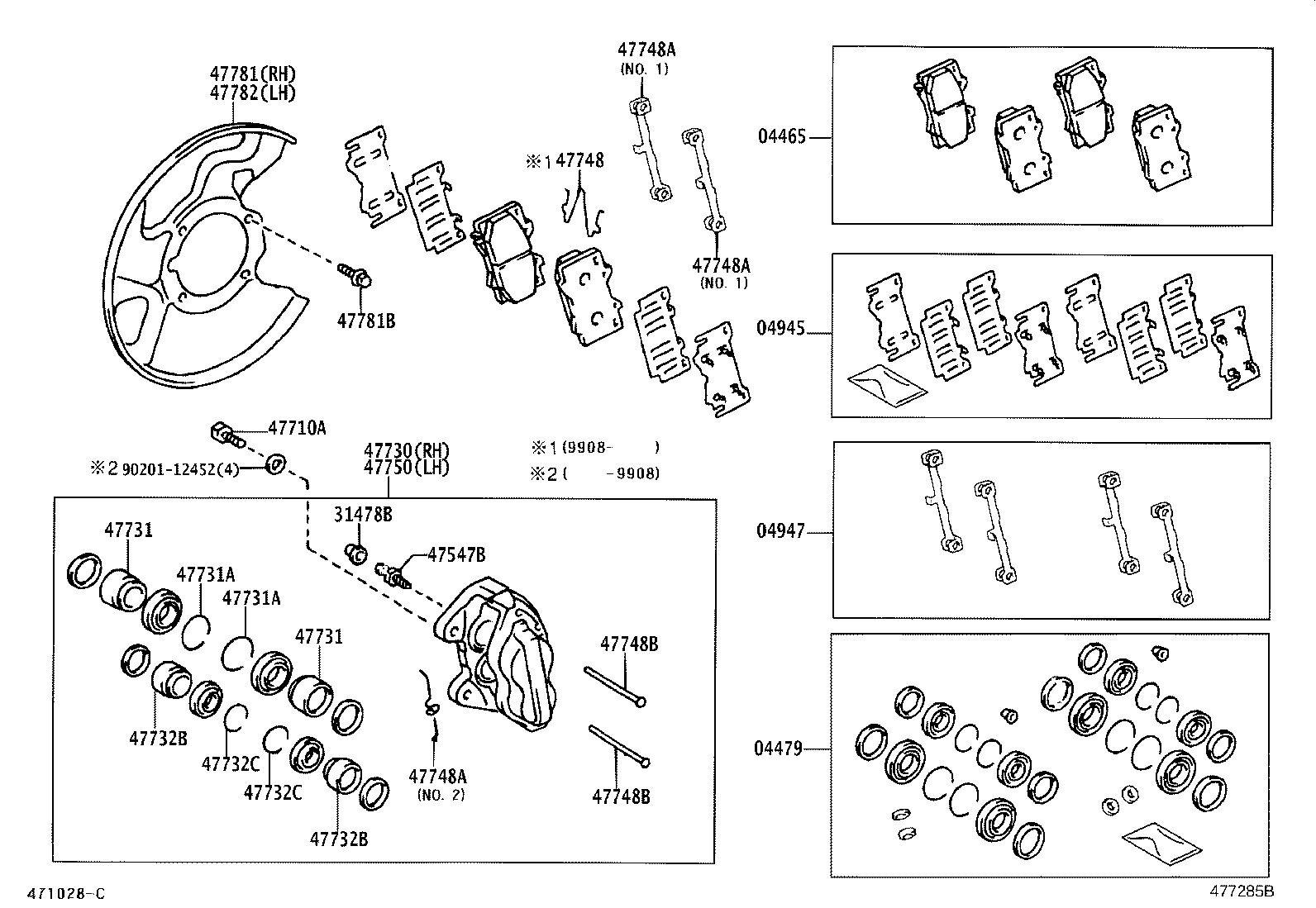 LEXUS 04465 60151 - Set placute frana,frana disc aaoparts.ro