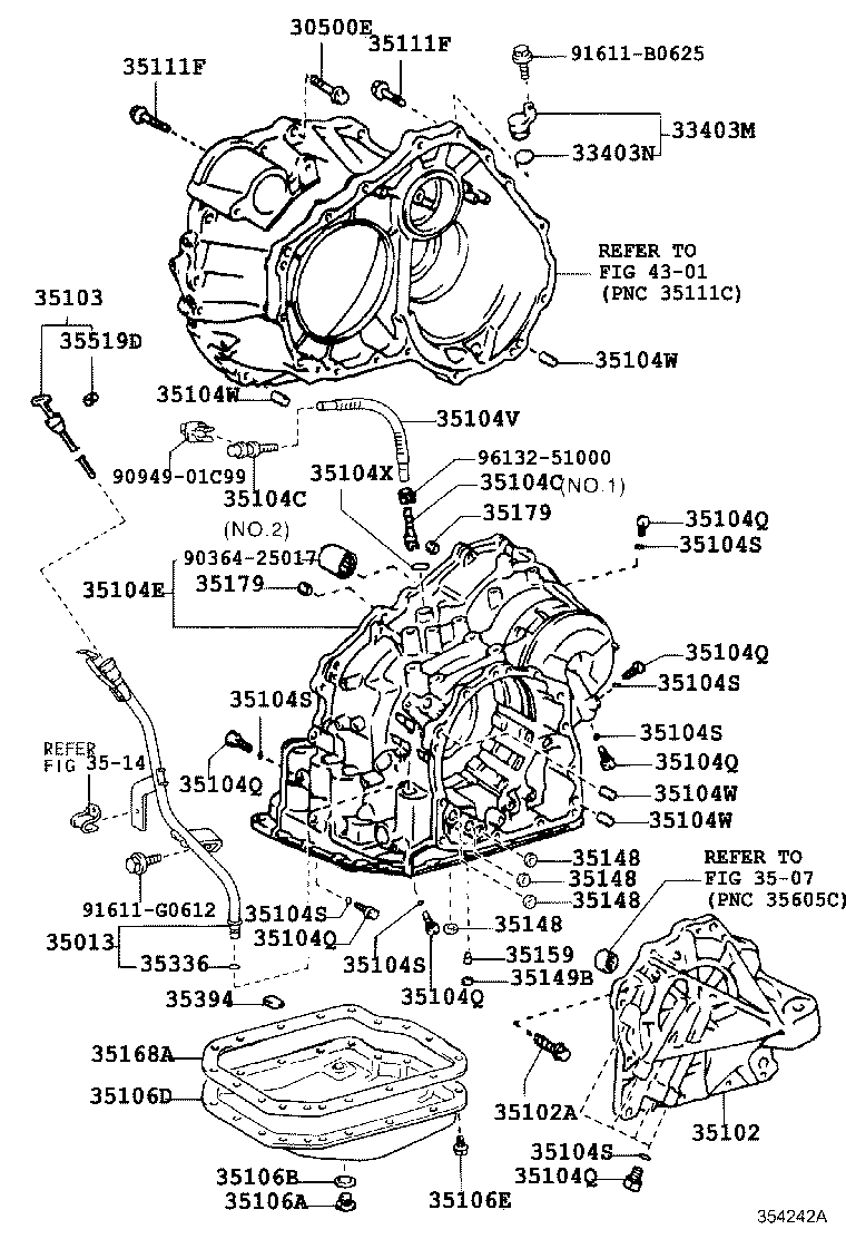 LEXUS 35168-21010 - Garnitura, vana ulei cutie viteza automata aaoparts.ro