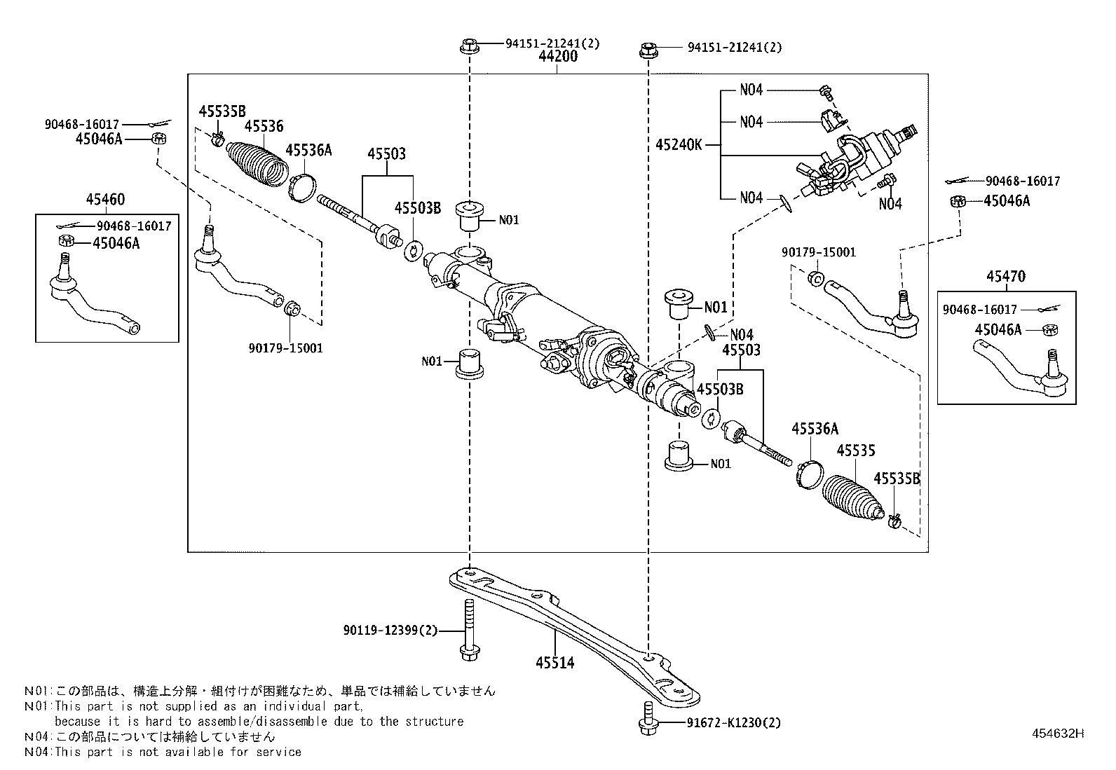 TOYOTA 45535-30030 - Ansamblu burduf, directie aaoparts.ro