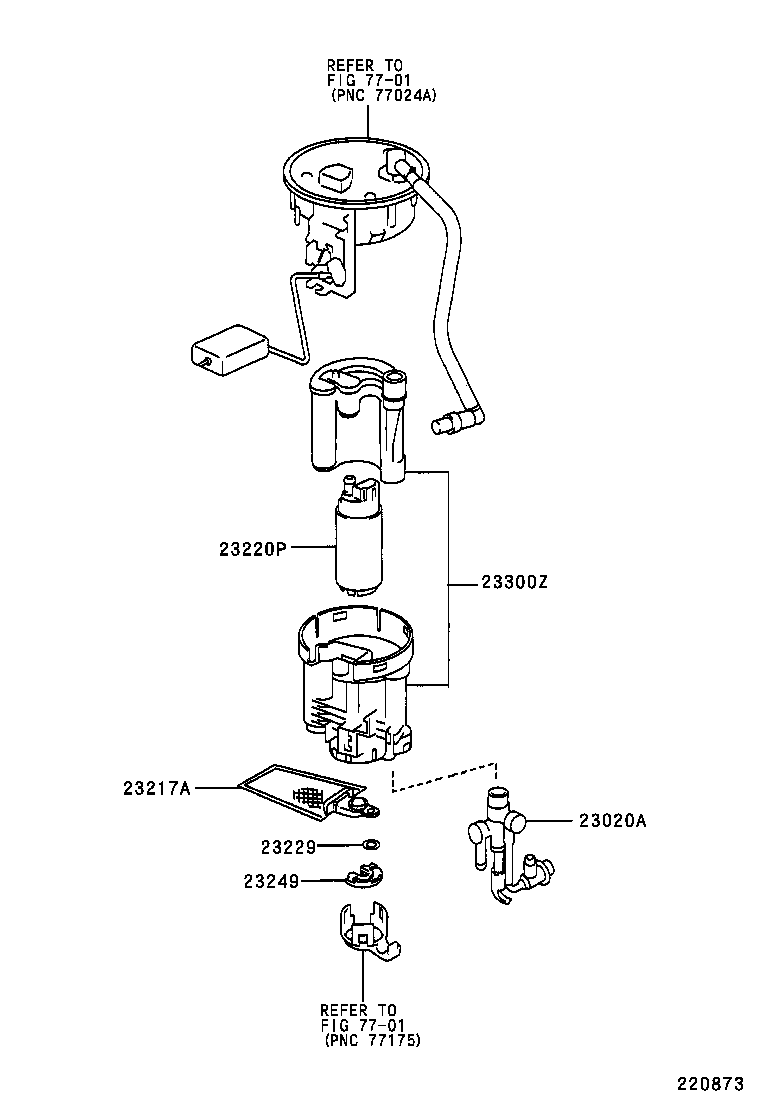TOYOTA 2322170360 - Pompa combustibil aaoparts.ro