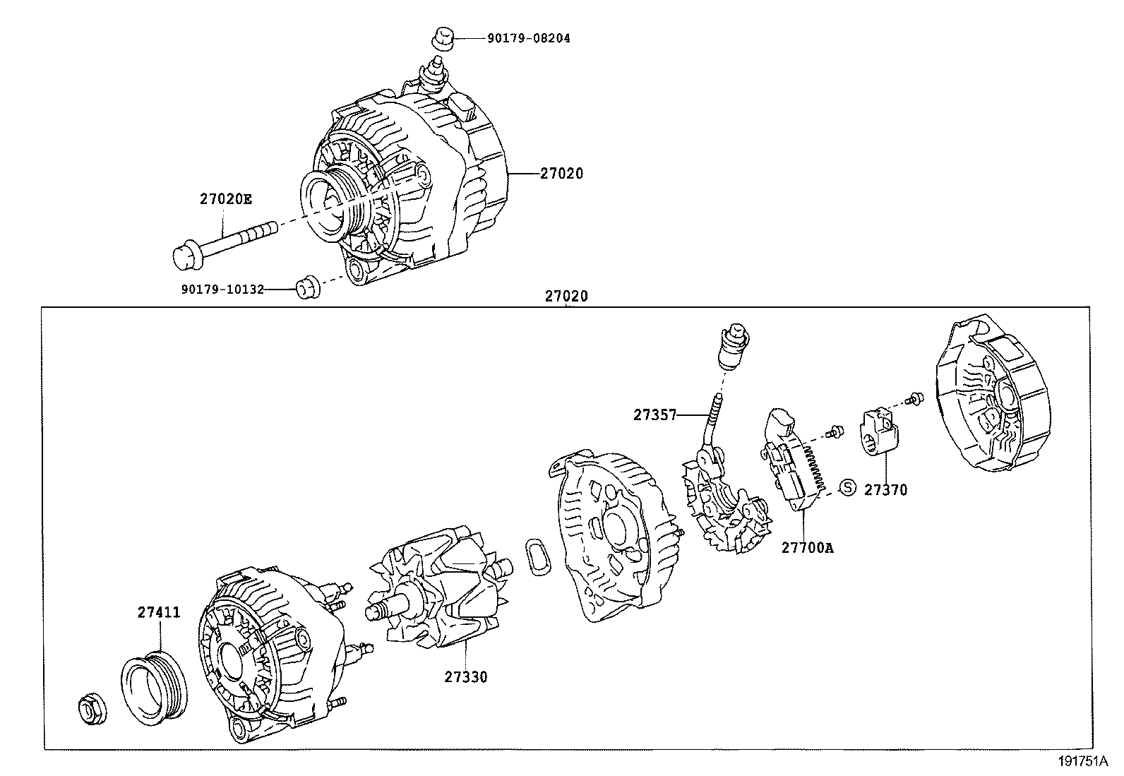 LEXUS 27060 46300 - Generator / Alternator aaoparts.ro