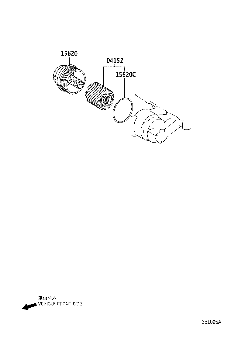 LEXUS 04152 31080 - Filtru ulei aaoparts.ro