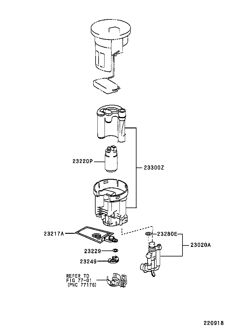 TOYOTA 2322170360 - Pompa combustibil aaoparts.ro