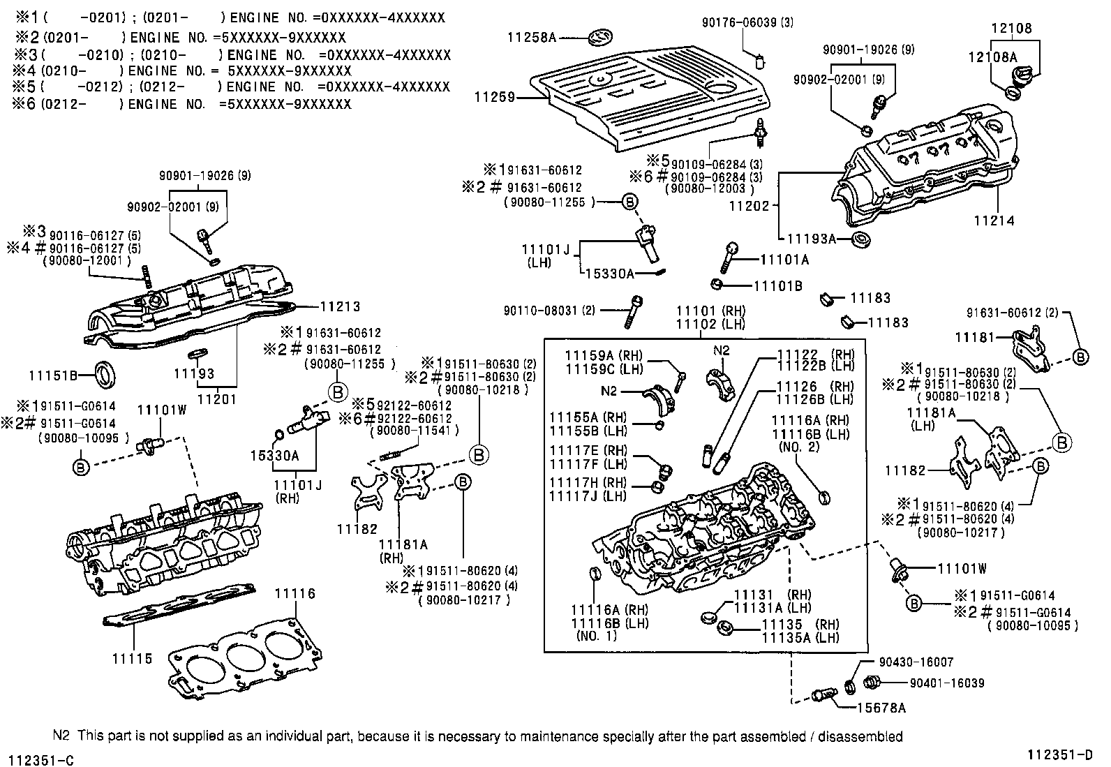 TOYOTA 11116-20020 - Garnitura, chiulasa aaoparts.ro
