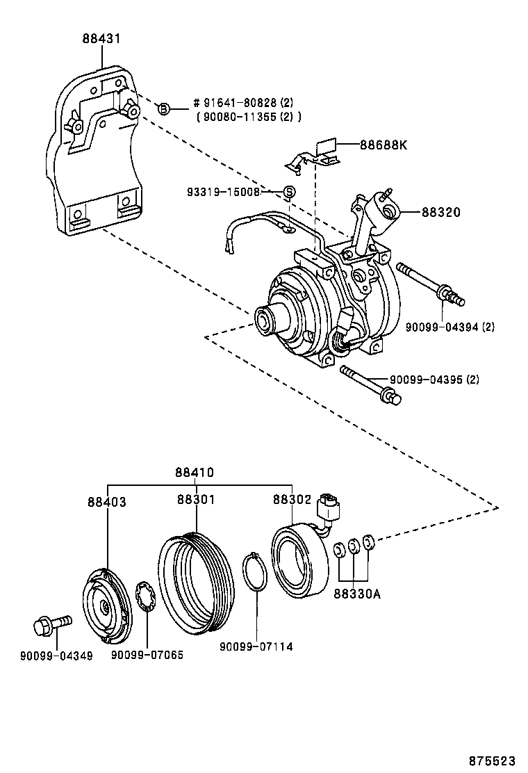 TOYOTA 88320-48030 - Compresor, climatizare aaoparts.ro